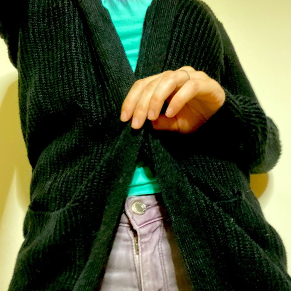 Ambiance apparel Black cardigan size M - Picture 1 of 5